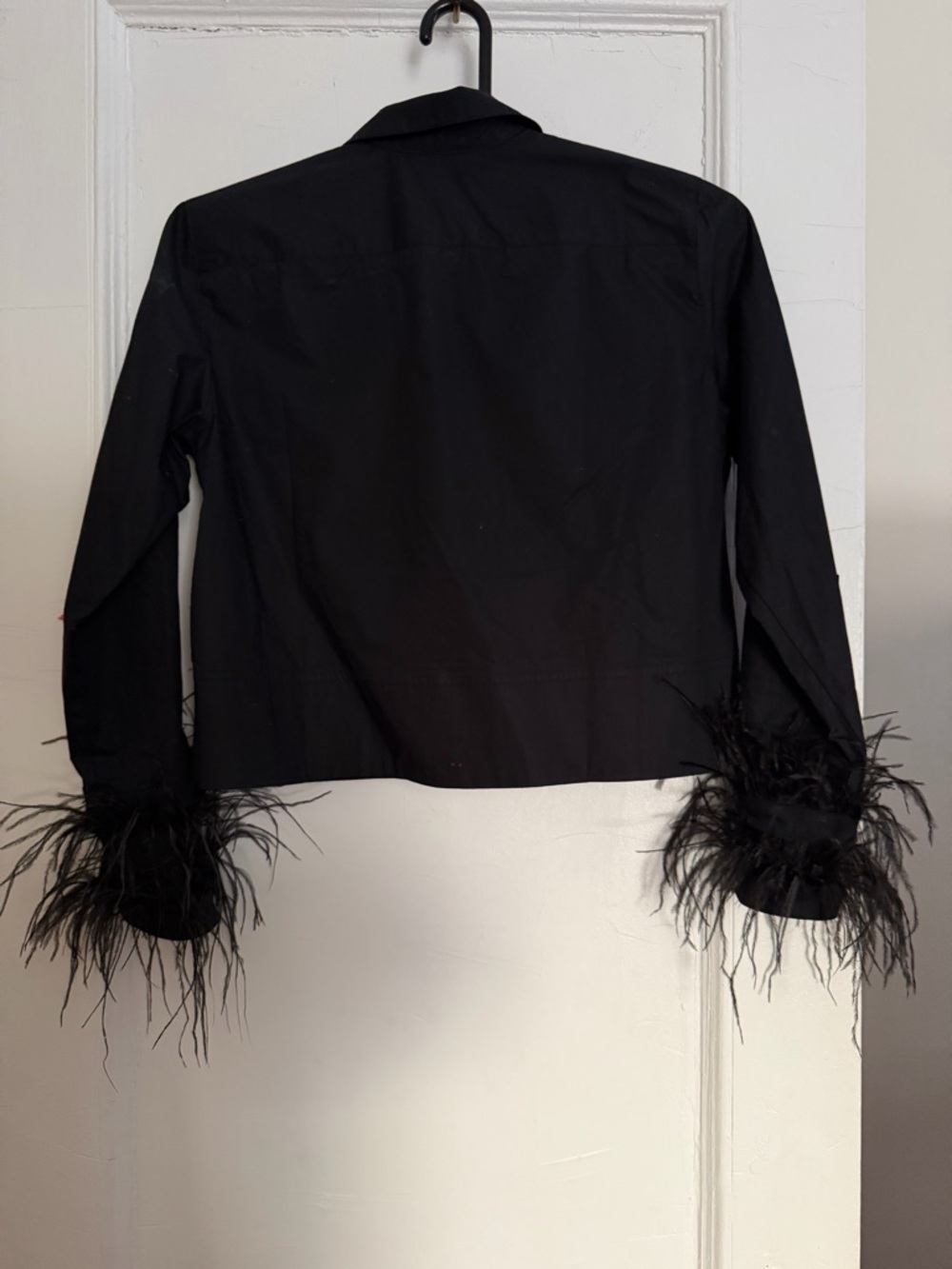 J. Crew Black Feather-Cuff Button Down Shirt - Picture 3 of 5